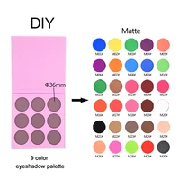 

makeup eyeshadow palette 36mm 9color private label no brand DIY shimmer matte eyeshadow palette