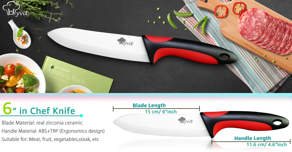 Ceramic Knives Kitchen knives 3 4 5 6 inch Chef knife Cook Set+peeler white