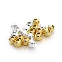 

100pcs Wholesale 6mm gold silver copper beads DIY For bracelet Jewelry Making