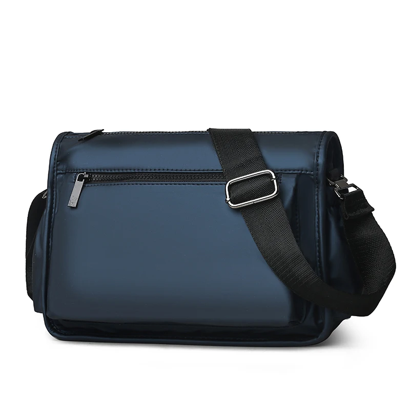 

New style custom men waterproof business casual sling messenger bag, Black, blue