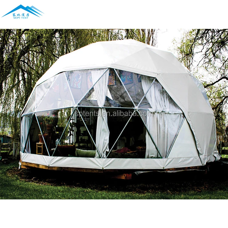 

Factory price steel frame outdoor camping dome tent geodomes geodesic glamping tents for hotel