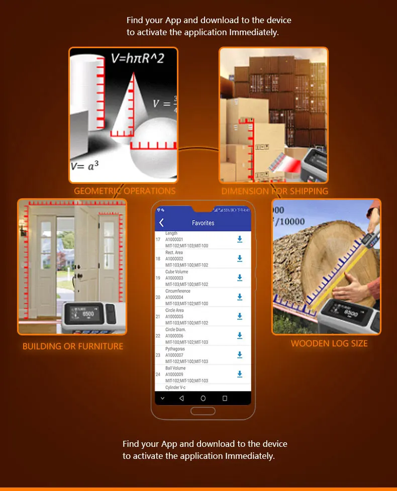 Digital Handheld Intelligent Length Measure And Volume Measure Tape And