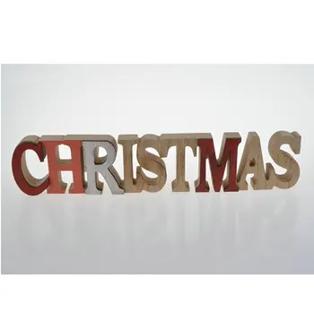 Christmas Xmas Wooden Block Letters Painted Letter Decorations