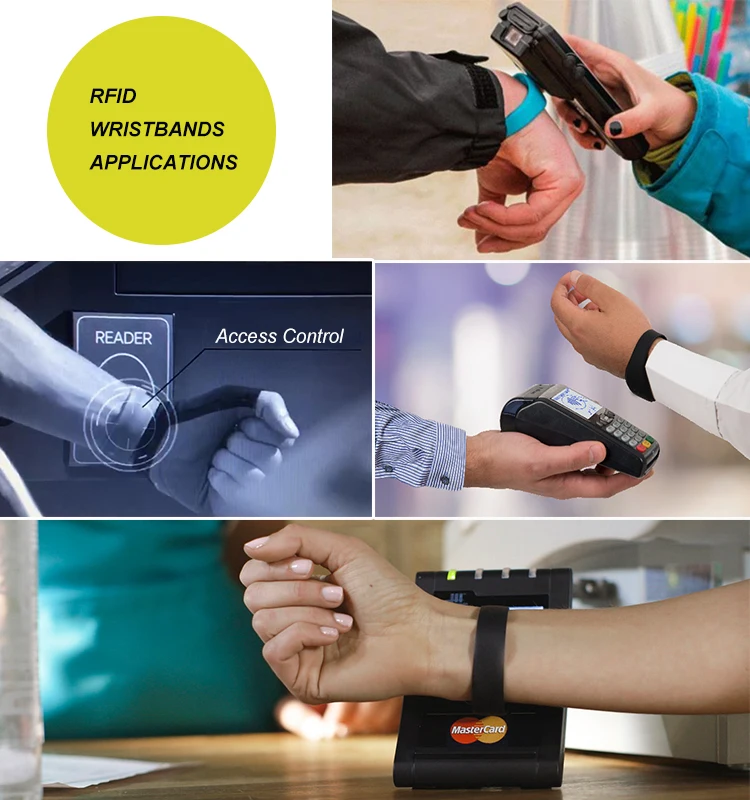 N-tag213 NFC Waterproof Adjustable Silicone RFID Wristband