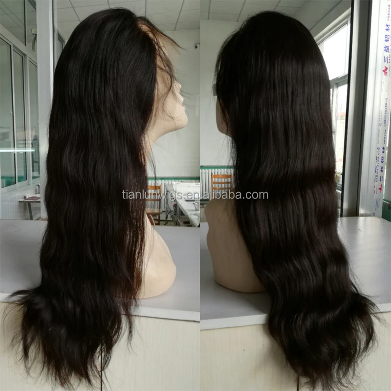 

In Stock Wholesale TOP 7A lace front wigs Natural Straight Brazilian virgin human hair Natural Color 16inch with baby hair, N/a