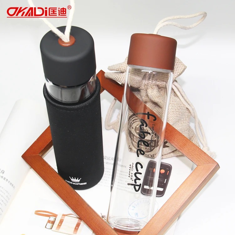 glass custom water bottle
