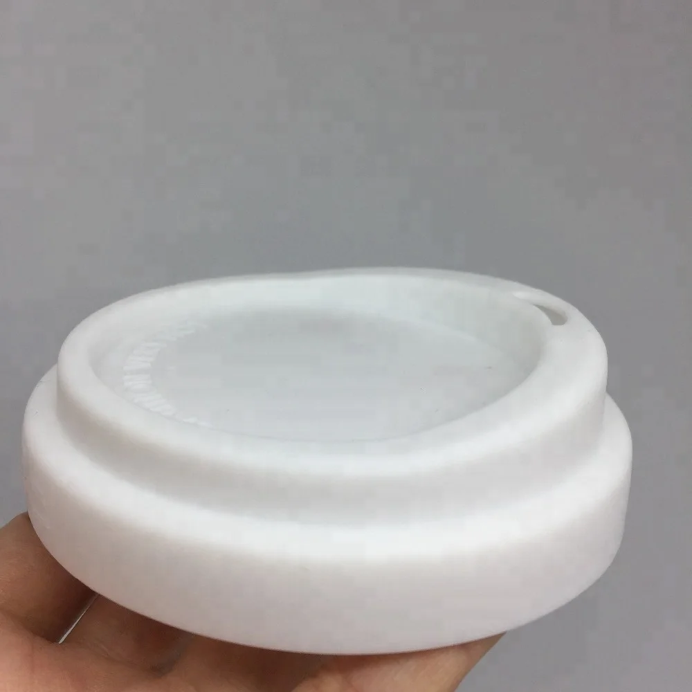 

Reusable 8cm Moon Shape White Silicone Lid Covers For Takeaway Coffee Cups, Black;white;grey;blue;green;pink;yellow and other colors