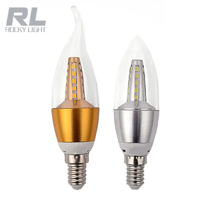 
E14 E27 Dimmable LED Candle Light, 3w 4w 5w 6w LED Candle Bulb 