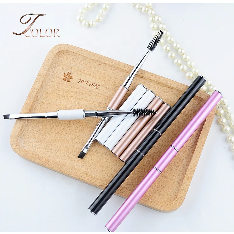 

Good Quality Double Side Spiral Eyelash Extension Eyebrow Mascara Wand Brush with Metal Lid, As per picture