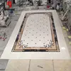 60% Off Hot Sale Natural Flower Pattern Marble Medallions Doorbell Waterjet Mosaic Tile Cutting For Hotel Project