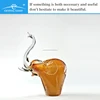wholesale hand blown glass animal figurines amber glass elephant