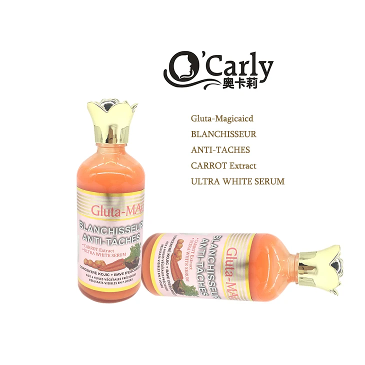 

O'carly Natural plant private label vitamin serum Gluta-MAGIC Acid BLANCHISSEUR ANTI-TACHES carrot extract ultra white serum