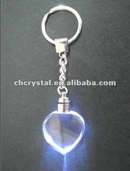 Heart Crystal Heart Keyring