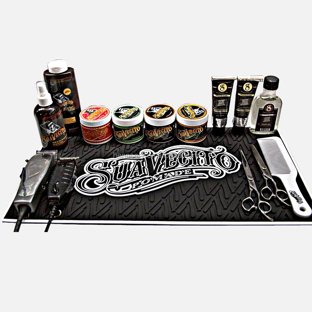 Hot Custom Logo Rubber Table Barber Salon Mat Buy Barber Salon Mat