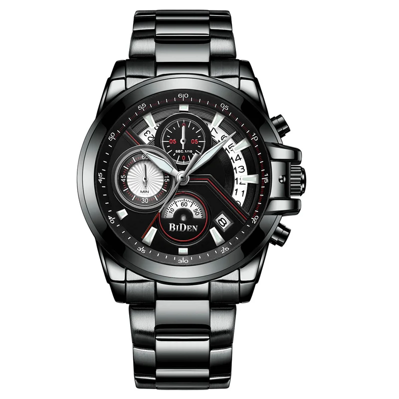 

WJ-7390 Fashion Latest Design Cool Men Watches Waterproof Day Quartz Handwatches 3ATM Stainless Steel Wrist Watches, Mix