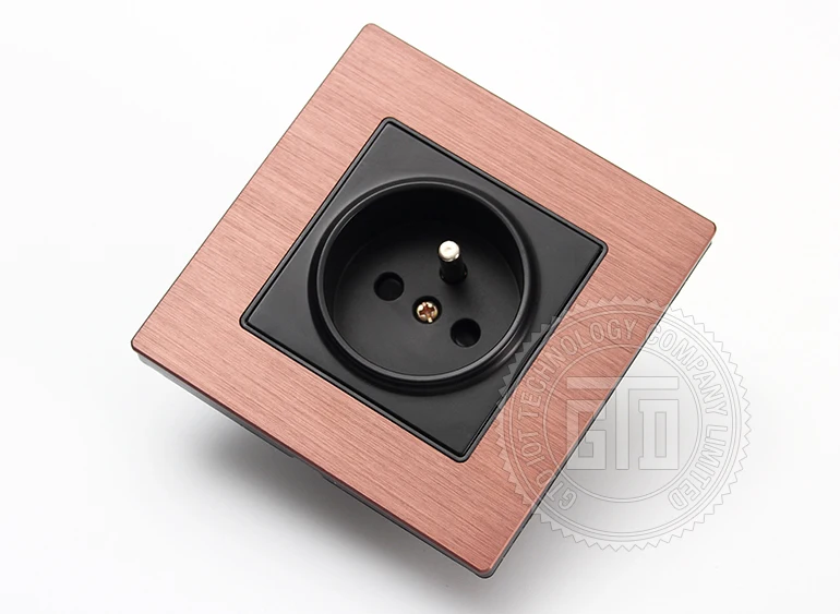 Rose Gold Aluminum Brushed 250v 16a European Style French Socket Buy