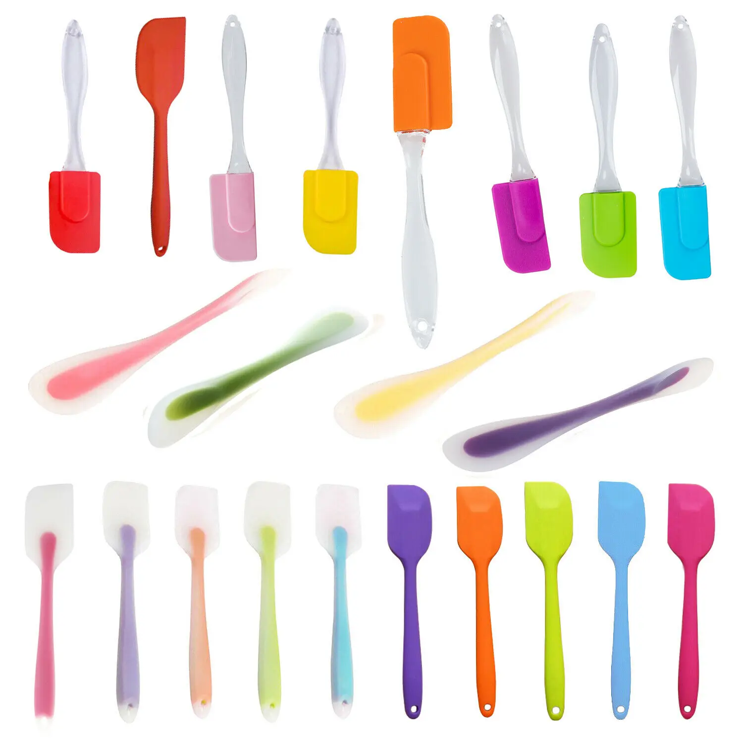 Silicone Rubber Spatula For Cooking Baking Cake Butter Kitchen Utensil New 
