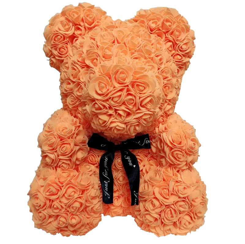 Wholesale High Quality 40 Cm High Teddy Rose Pe Foam Flower Rose Bear