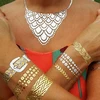 Modern Metallic Tattoos Flash Gold/Silver Ultimate Collection hot gold silver customized