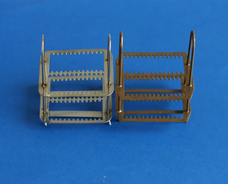 Lab use 26 place Metal Staining Rack Brass or stainless steel Slide