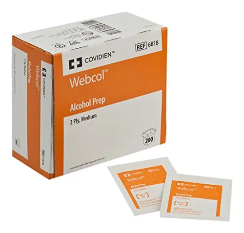 webcol alcohol prep pads msds