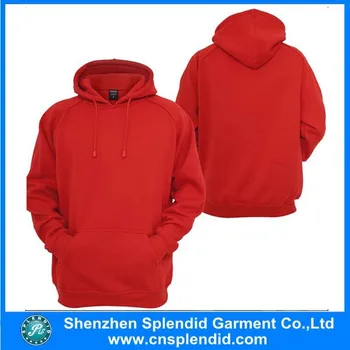 red blank hoodie