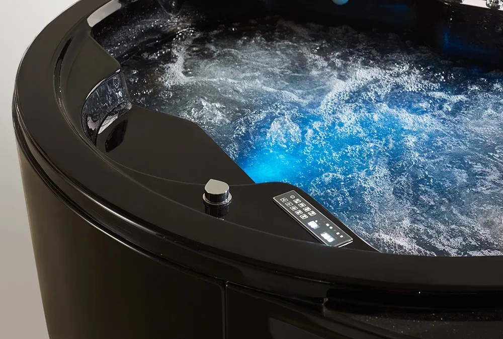 Joyee 2 Person Soaking Tub Bathtub For Fat People Bathtub 2m Black