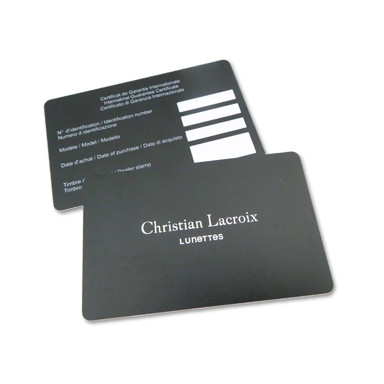 design warranty card guarantee and appointment card