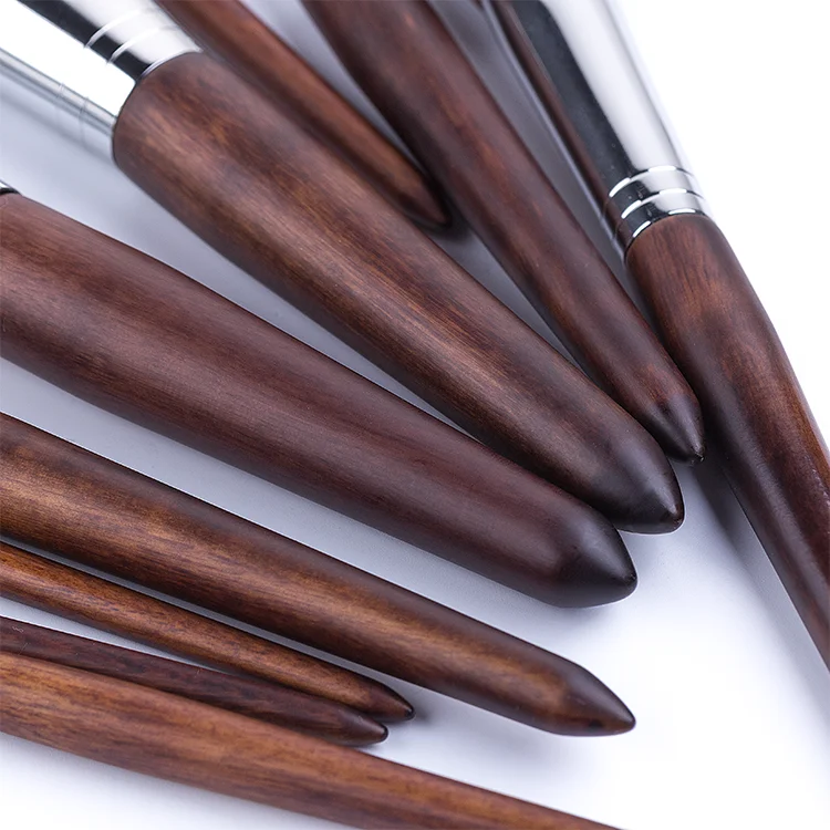 New Products Wholesale Beauty Makeup Brush Wood Handle Equipment Accessories 10 Pcs Make Up Brush Set