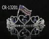 Heart Small Patriotic Flag Pageant Crown Tiara For Girl