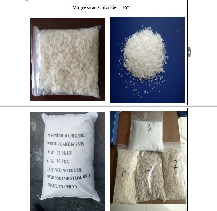 magnesium chloride price 46% yellow flake / white flake
