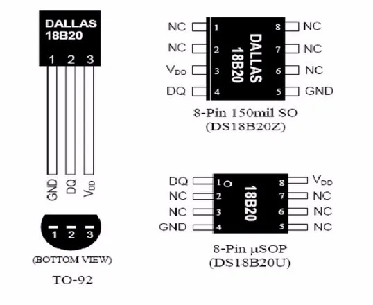Датчик температуры ds18s20 схема подключения