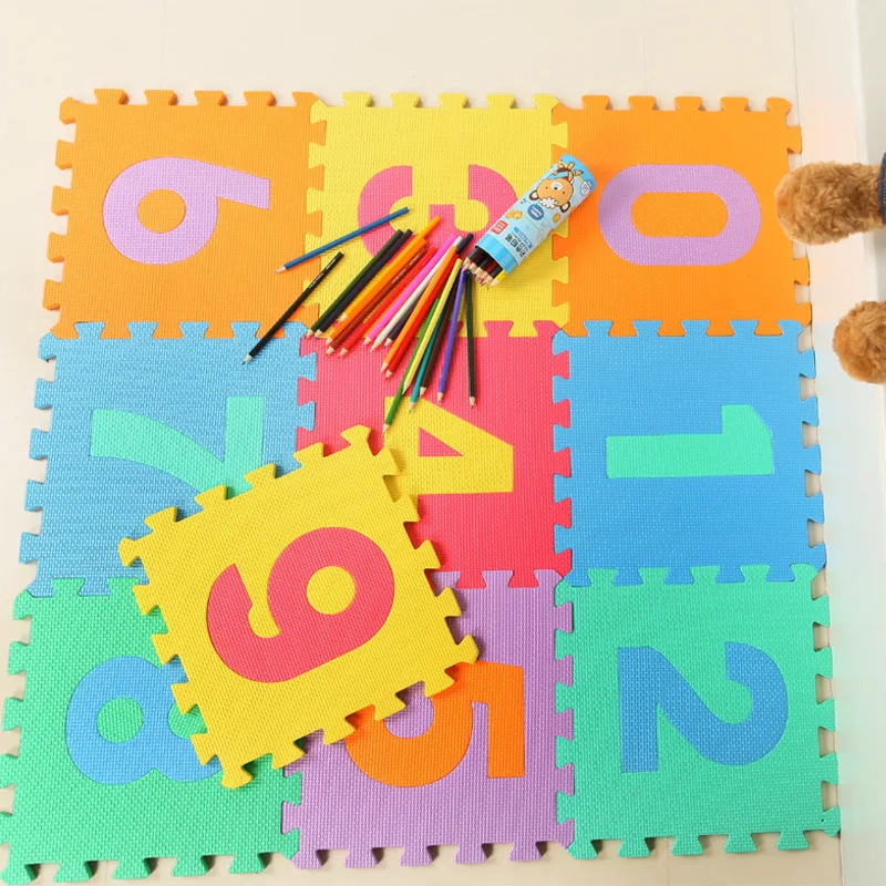 30 X30X1cm 9 piecs Digital high end environmentally friendly mat game pad children baby jigsaw puzzle