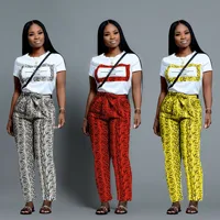 

Women Snake Skin Printed Clothes Snake Pants 2 Piece Short Sets Women Clothing