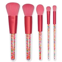 

2019 New Cute Gift 5pcs Candy Makeup Brushes with Brush Set Case Your Own Brand Makeup Brush Set