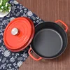 New type hot sell OEM logo enamel cast iron dutch oven enameled oven dish metal casseroles cast iron cookware