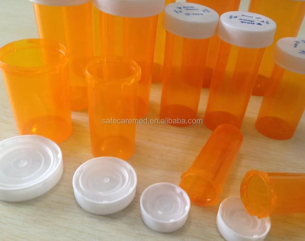 Airtight Plastic Child Resistant Vials Storage Bottles Medical Weed