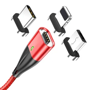 TOPK AM61 3A QC3.0 3 IN 1 Fast Charging Magnetic USB Data Cable (1M)