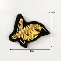 

Wholesale custom various shapes hand embroidered patch badge for uniforms indian silk fabric