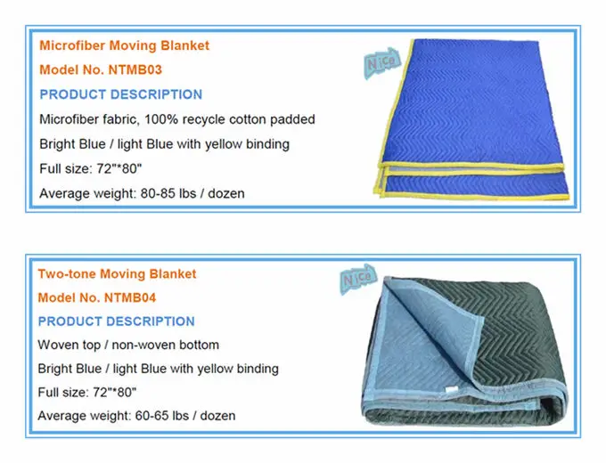 Premium Moving Blanket,Packing Blanket,Transportation Blanket 80x72-in ...