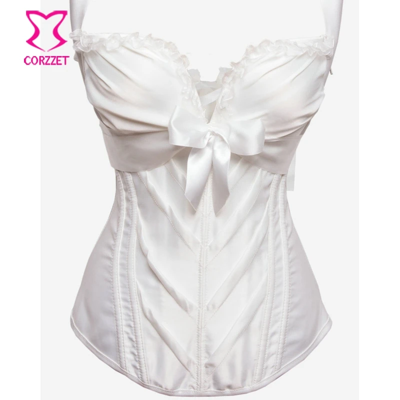 white corset bustier top