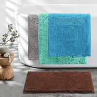 

Super soft shaggy microfiber TPE anti slip washable bathroom home floor carpet chenille bath rug