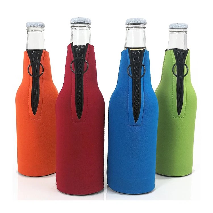 Custom Neoprene Zippered Beer Bottle Koozies Buy Bottle Koozies