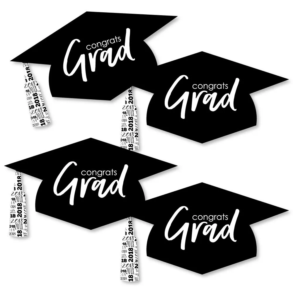 Assorted Colors LUOEM 6pcs Mini Graduation Caps Graduation Cap Bottle Toppers Doctorial Graduation Hat Shaped Party Decorations