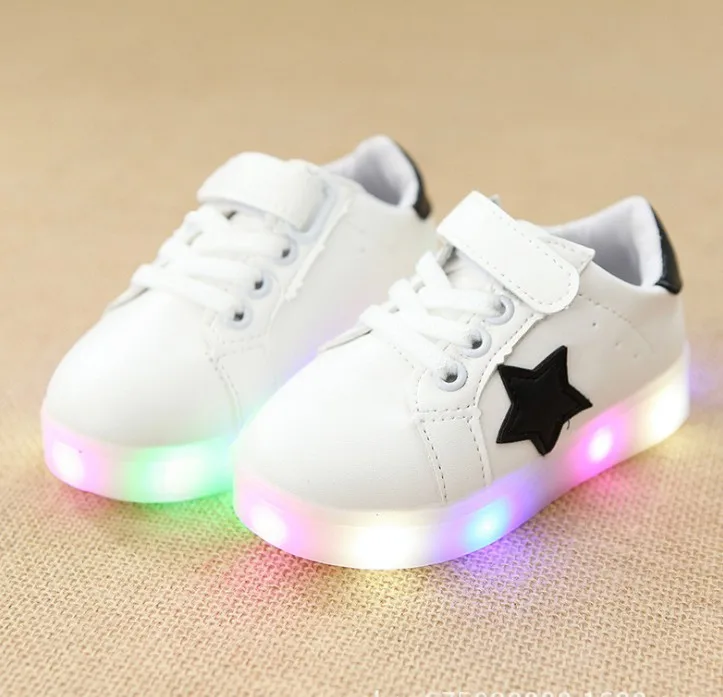 

2018 Hot Sale Led Kids Colorful Luminous Led Flashing Children's Shoes, White/green/black/pink