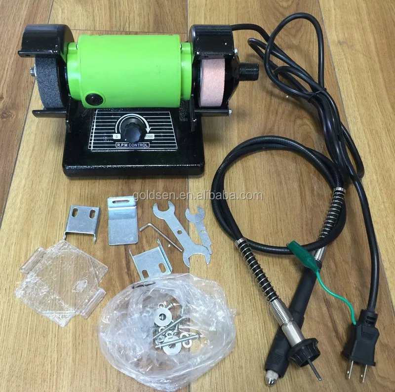 Tolhit 75mm 3" 200w Hobby Mini Bench Grinding Machine Portable Electric