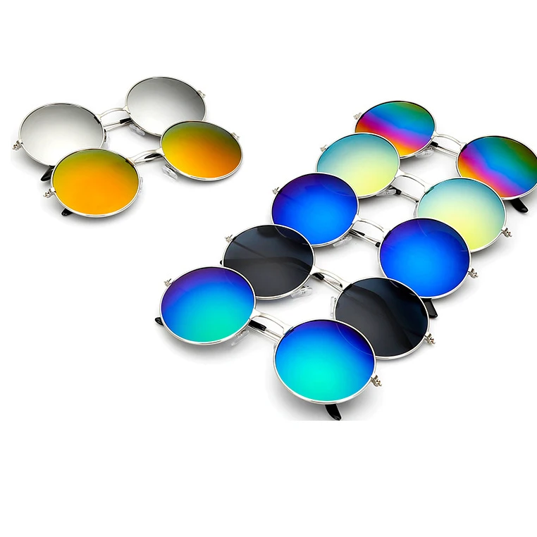 

Retro color round frame sunglasses wholesale with cheap price, Custom colors