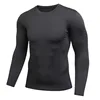 Men Gym Compression Under Base Layer Tops Long Sleeve Quick Dry Sports custom mens gym long sleeve blank compression shirts