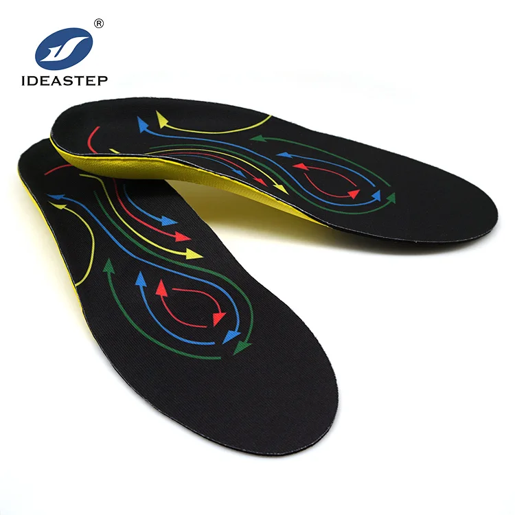 

IDEASTEP OEM brand Three profiles best sports and cushioned arch support eva Insoles for runners, Black+yellow