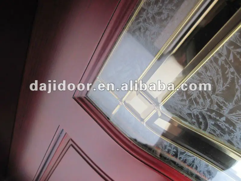 Half Lite Glass Wooden Exterior Double Doors With Side Lite
